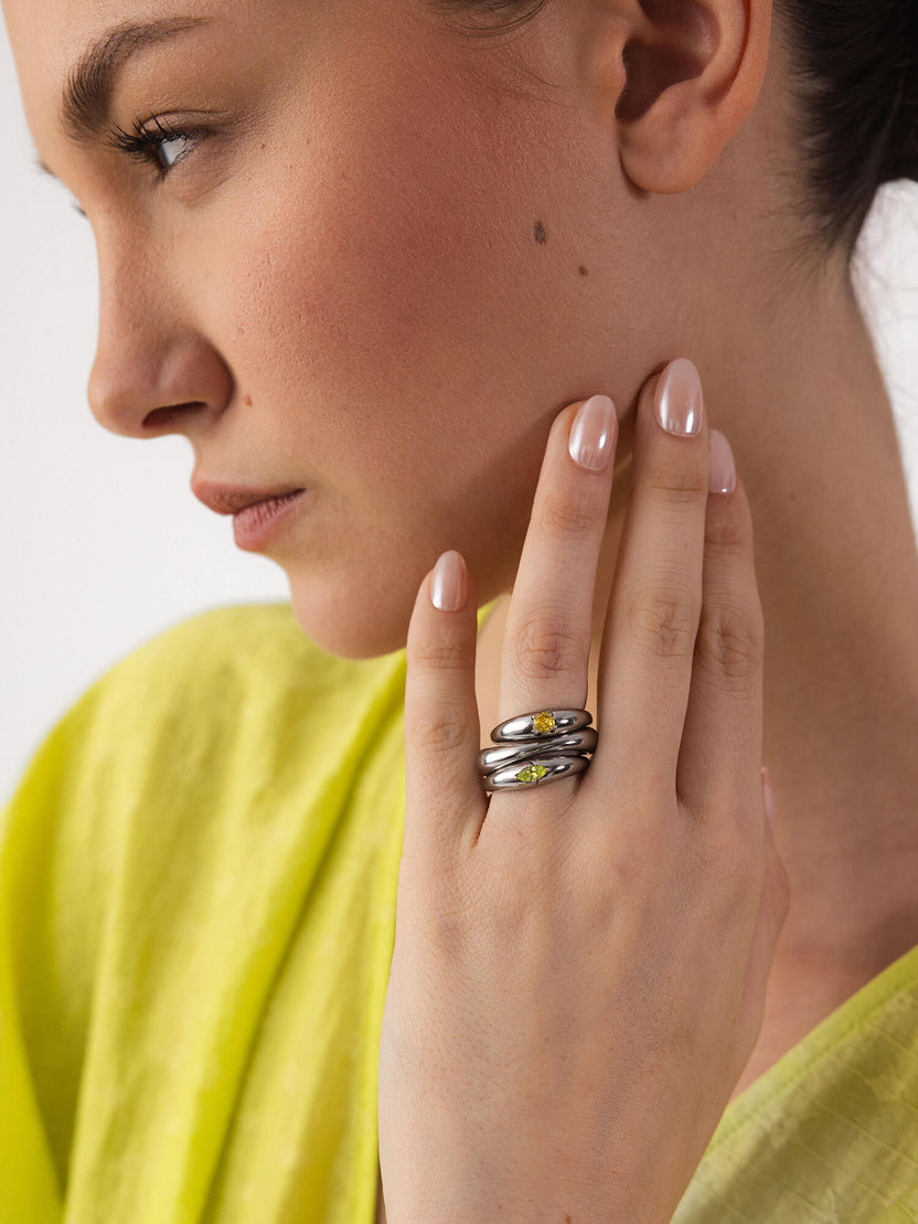 Soft Curve Ring Set