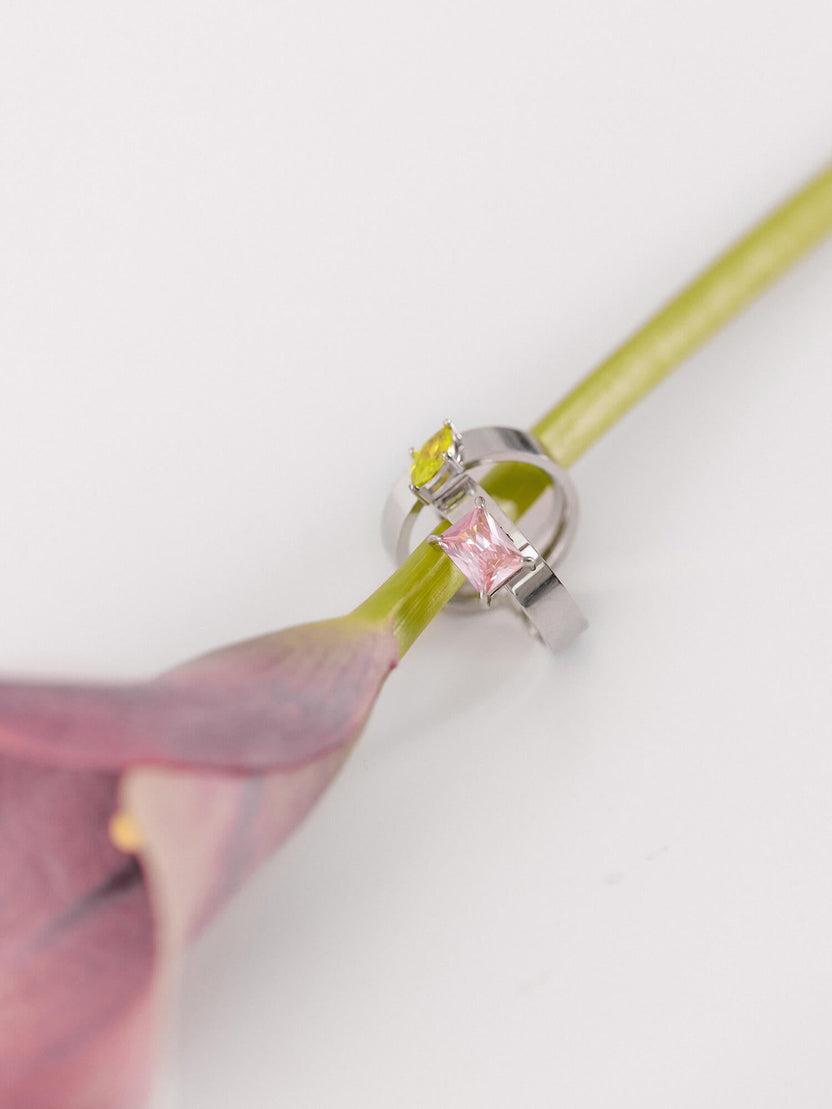 Bold Gem Ring Set