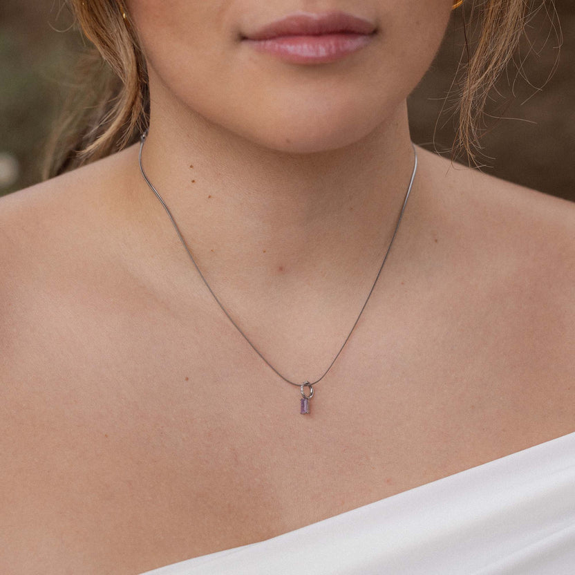 Silberne Kette mit Schlüssel-Anhänger, elegant und feminin, von PURELEI.