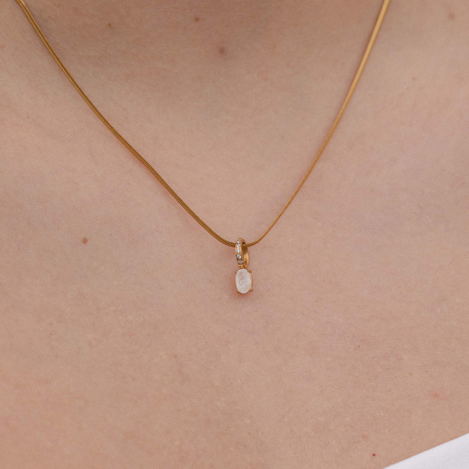 Roségoldene Kette mit Muschel-Anhänger, elegant und feminin, von PURELEI.