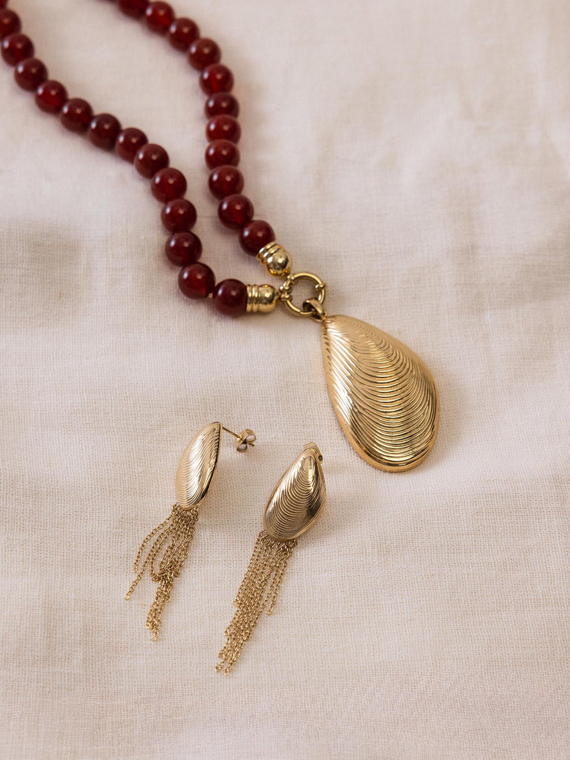 Roter Achat Charm Kette