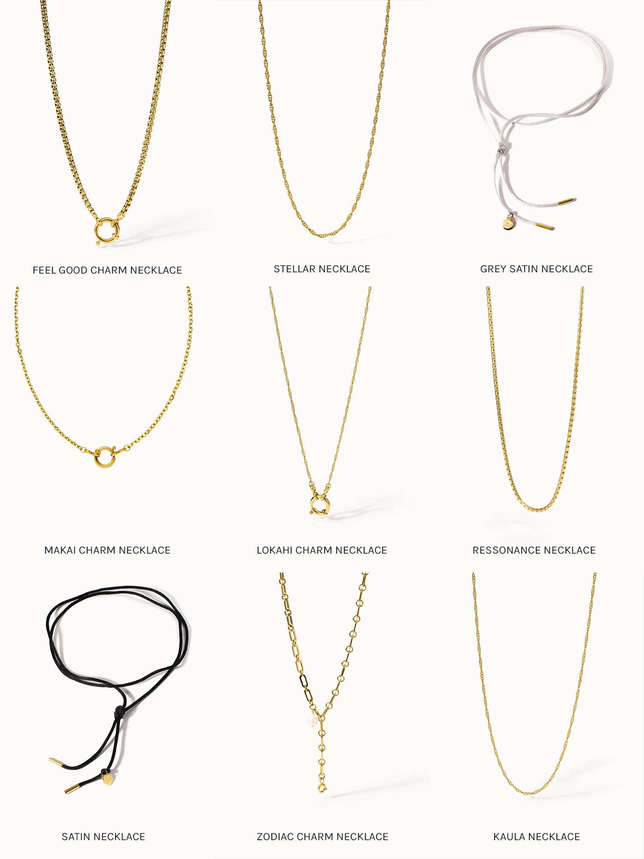 PURELEI Pisces Letter Charm aus 18K Gold, feine Kette mit femininer Leichtigkeit und klarem Design.
