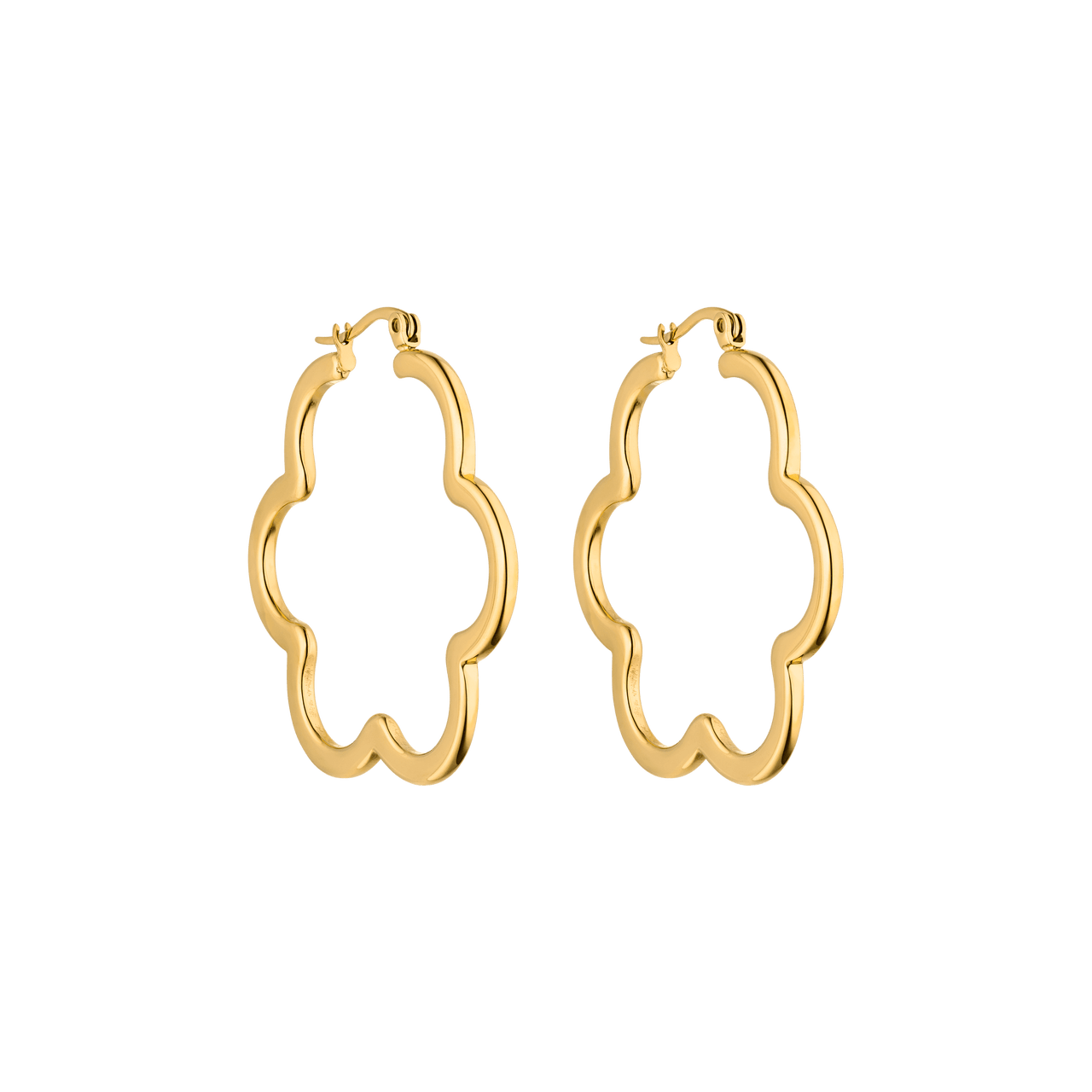PURELEI Bloom Ohrringe aus 18K Gold vergoldetem Edelstahl in eleganter Blütenform, feminin und edel.