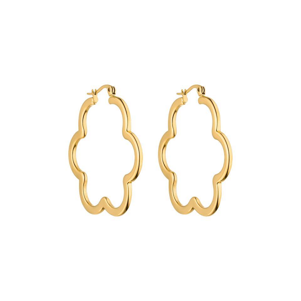 PURELEI Bloom Ohrringe aus 18K Gold vergoldetem Edelstahl in eleganter Blütenform, feminin und edel.