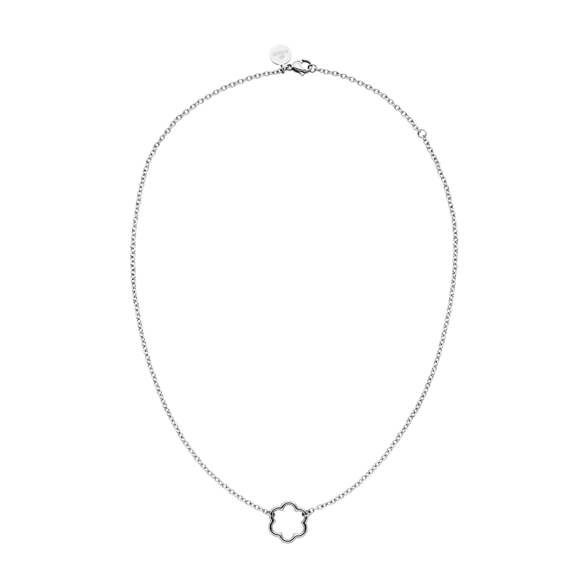 Bloom Kette von PURELEI, nickelfreie Silberkette mit filigranem Blütenanhänger, elegant und zeitlos.