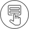 Symbol einer Hand, die auf eine Auswahl zeigt, PURELEI inspiriert.