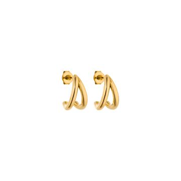 PURELEI Airflow Ohrringe aus 18K Gold Edelstahl, elegant geschwungen, fein und feminin für besondere Looks.