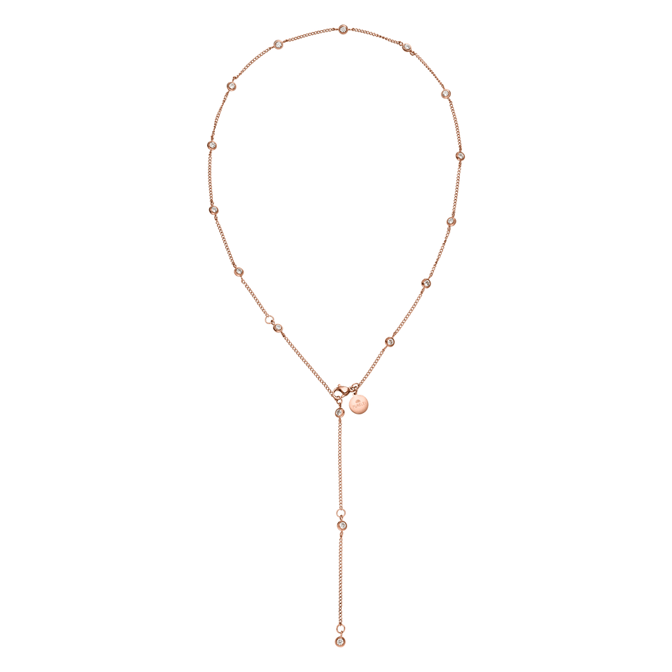 Roségoldene Kette mit funkelnden Details, elegant und feminin, von PURELEI.