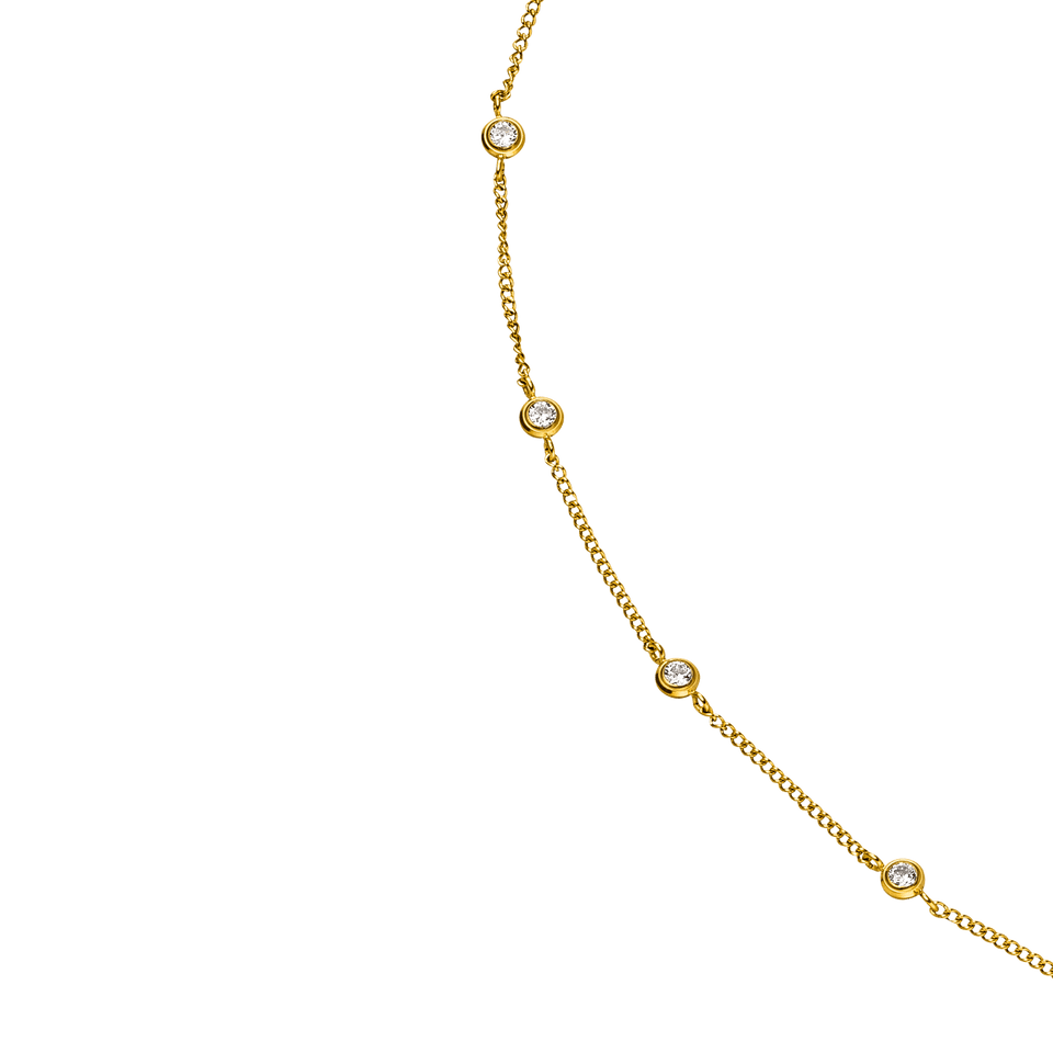 Goldene Kette mit funkelnden Zirkonia von PURELEI, elegant und feminin.