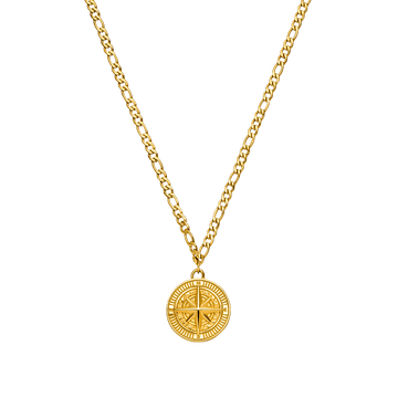 Goldene Kette mit detailliertem Anhänger von PURELEI, elegant und zeitlos.