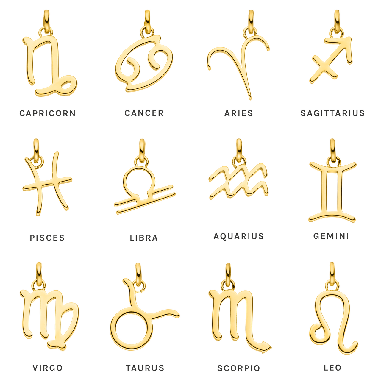 PURELEI Krebs Zodiac Charm aus 18K Gold, filigran, elegant, inspiriert von hawaiianischer Leichtigkeit und Island-Spirit.