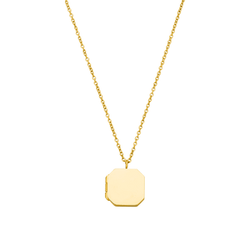 Goldene PURELEI Kette mit achteckigem Anhänger, elegant und zeitlos.