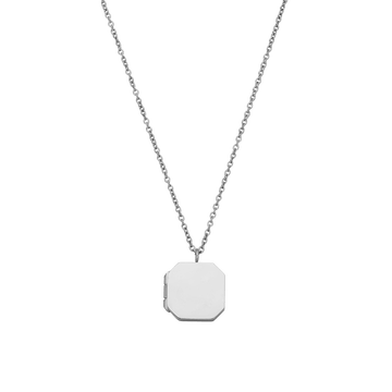 Silberne Kette mit octagonalem Anhänger von PURELEI, elegant und modern.